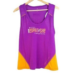 2/$15 Athleta Tank Top Purple XL Racerback Sleeveless 2014 Espritde She Lifetime